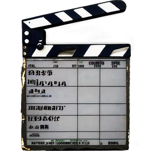 Multi-language Film Slate PNG 06262024 PNG