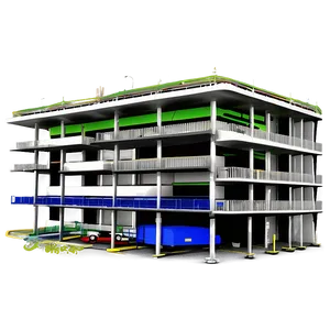 Multi-level Parking Garage Building PNG 29