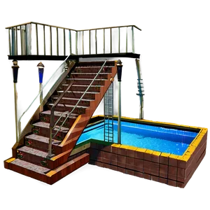 Multi-level Swimming Pool Png 06122024 PNG image