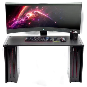 Multi-monitor Gaming Desk Png 06212024 PNG image