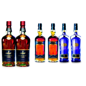 Multi-pack Liquor Bottle Set PNG Usi38 PNG