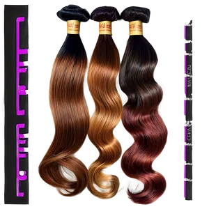 Multi-tonal Hair Bundles PNG 06122024 PNG