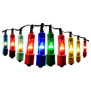Multicolor Christmas Lights PNG 05032024