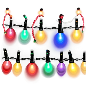 Multicolor Christmas Lights PNG Gdv