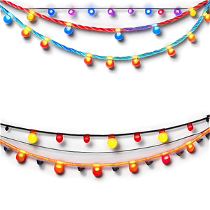 Multicolor Christmas String Lights Png 44 PNG image