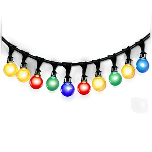 Multicolor Christmas String Lights Png Qpk89 PNG image