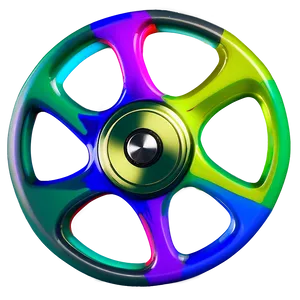 Multicolor Fidget Spinner PNG Hob65