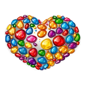Multicolor Heart Shape PNG Abn25 PNG