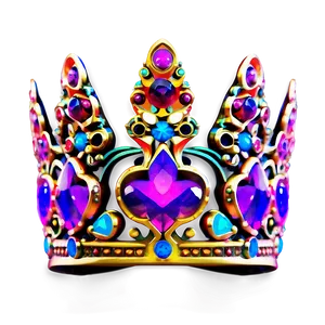 Multicolor Neon Crown PNG 06272024
