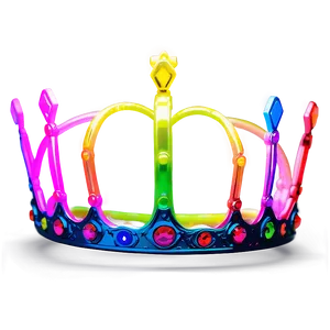 Multicolor Neon Crown PNG 53 PNG