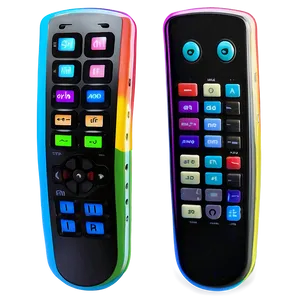 Multicolor Tv Remote Options PNG 06122024