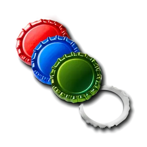 Multicolored Bottle Cap PNG 06112024