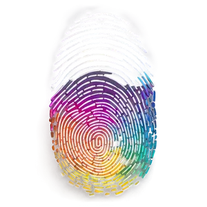 Multicolored Fingerprint Artwork Png Dfo57 PNG image