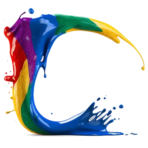 Multicolored Paint Splash PNG Xkr