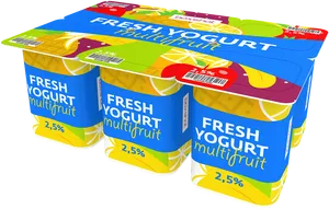 Multifruit Yogurt Pack3 D Rendering PNG image