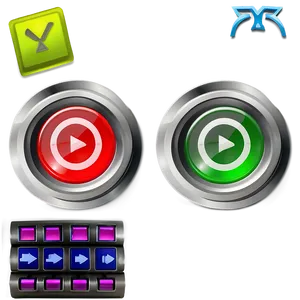 Multimedia Control Buttons Png 06262024 PNG image