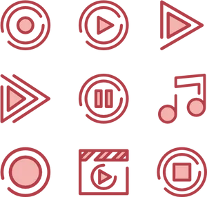 Multimedia Icon Pattern PNG