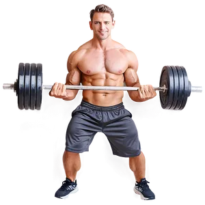 Muscle Man With Barbell Png Tyl32 PNG image