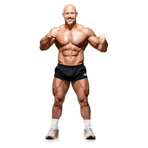 Muscle Man With Trophy PNG 06252024