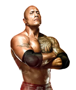 Muscled Manwith Tattoos PNG image