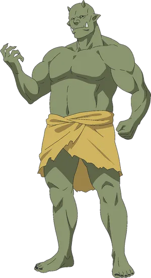 Muscled Orc Illustration PNG image