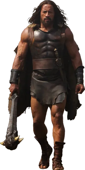 Muscled Warriorwith Axe PNG image