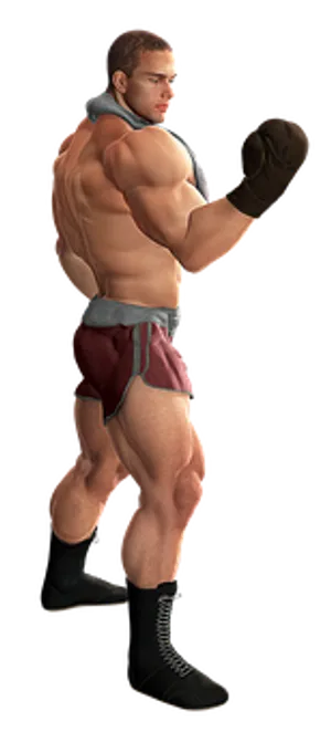 Muscular Animated Character Pose
