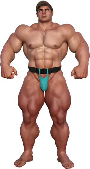Muscular Bodybuilder Pose PNG image