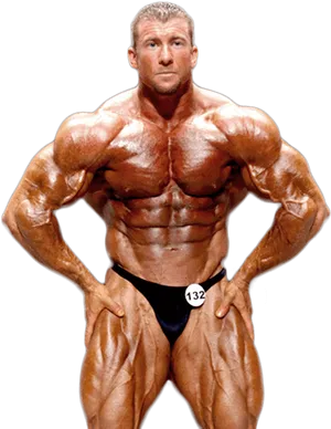 Muscular Bodybuilder Pose PNG image