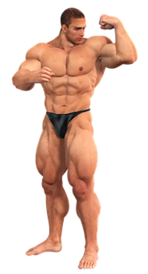 Muscular Man Flexing Biceps.jpg