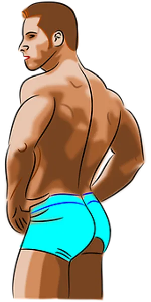 Muscular Man Illustration