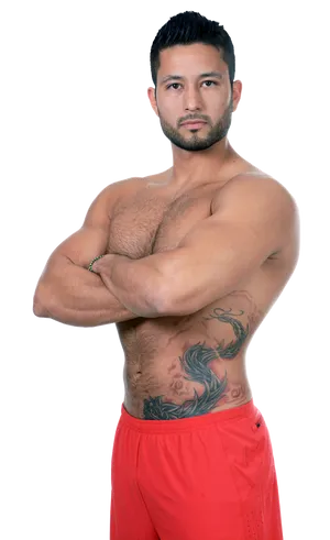Muscular Man With Tattoos PNG