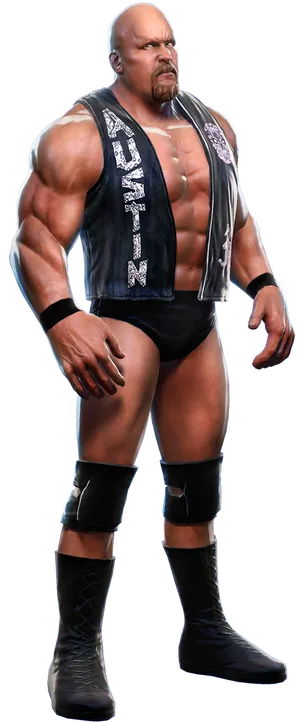 Muscular Wrestler Character PNG