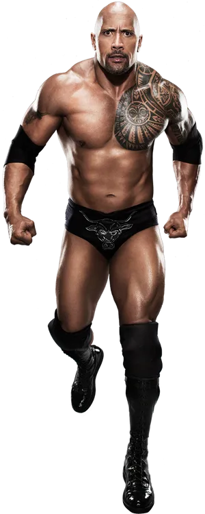 Muscular_ Wrestler_ In_ Action_ Pose.png PNG image