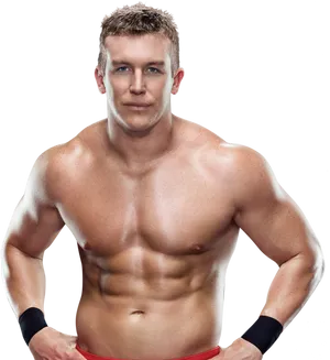 Muscular Wrestler Portrait PNG