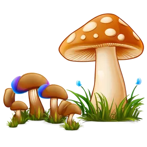 Mushroom Cartoon Design PNG Stw15 PNG