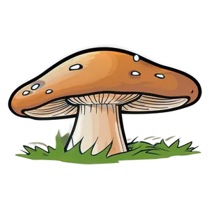 Mushroom Cartoon Outline PNG 06272024