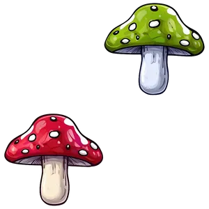 Mushroom Cartoon Set PNG 06272024 PNG