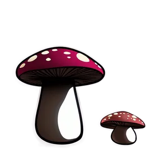 Mushroom Cartoon Silhouette PNG Hfk58 PNG