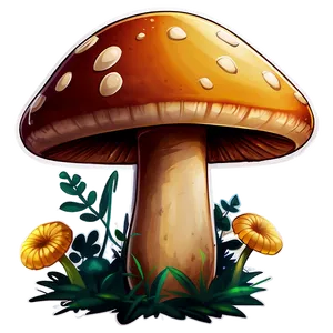 Mushroom Cartoon Sticker PNG Kgp PNG