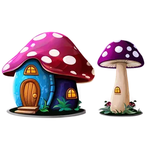 Mushroom House Cartoon Png Fdi18 PNG image