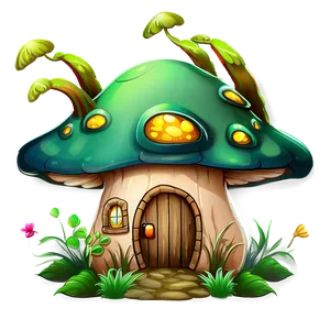 Mushroom House Png 05032024 PNG image