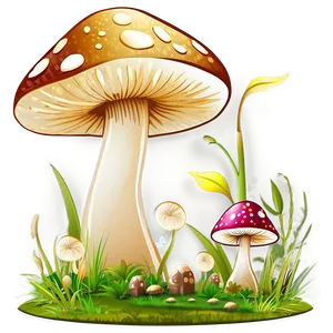 Mushroom Landscape Png 05032024 PNG image