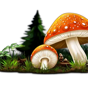 Mushroom Png Scene Qdk61 PNG image