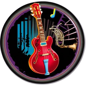 Music Band Circular Sticker PNG Mil53 PNG