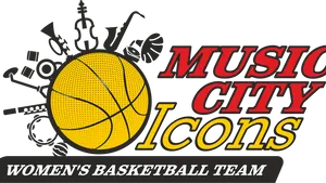 Music City Icons Basketball Team Logo PNG image