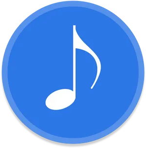 Music Note Icon Blue Background PNG image