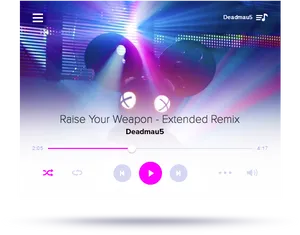 Music Player Interface Deadmau5 Extended Remix PNG image