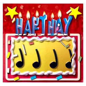 Musical Birthday Card PNG Voi PNG