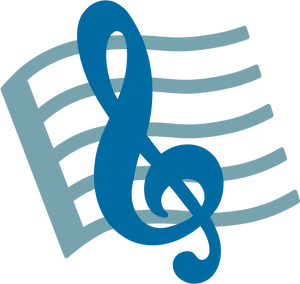 Musical Noteand Staff Graphic PNG image